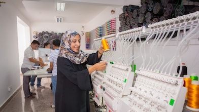 lady working in the mill