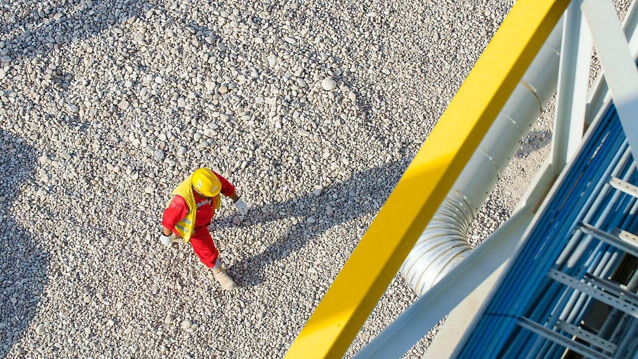 Shell engineer in a refinery