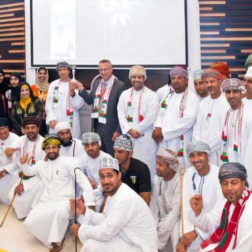 Omanis celebrating Omani National Day