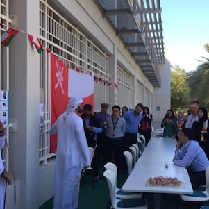 Omanis viewing the celebrations