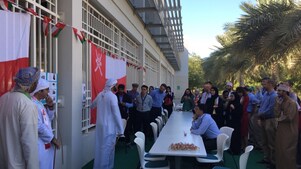 Omanis viewing the celebrations