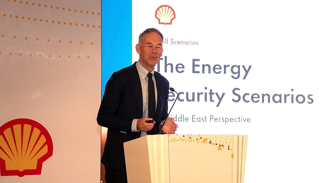 David Hone presenting the Shell Energy Scenarios during the workshop