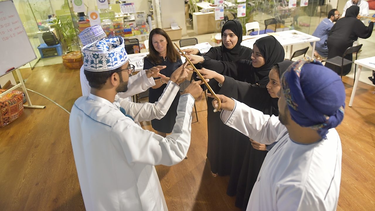 Oman people taking part in NXplorers activity
